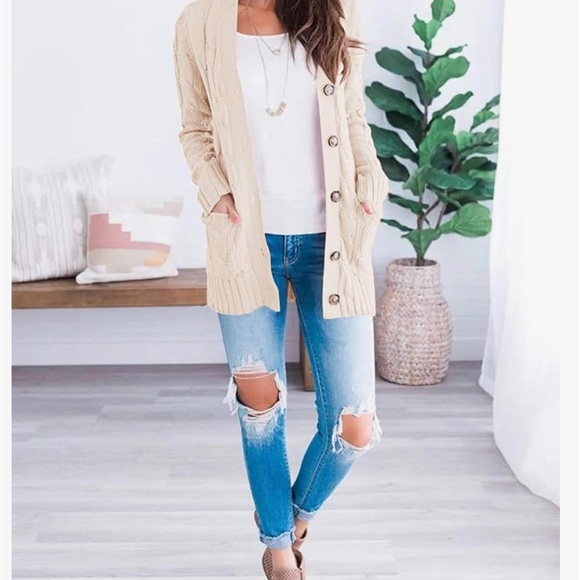 NWOT PRETTYGARDEN Women's Open Front Cardigan Sweaters Fashion Button Down - Picture 2 of 7